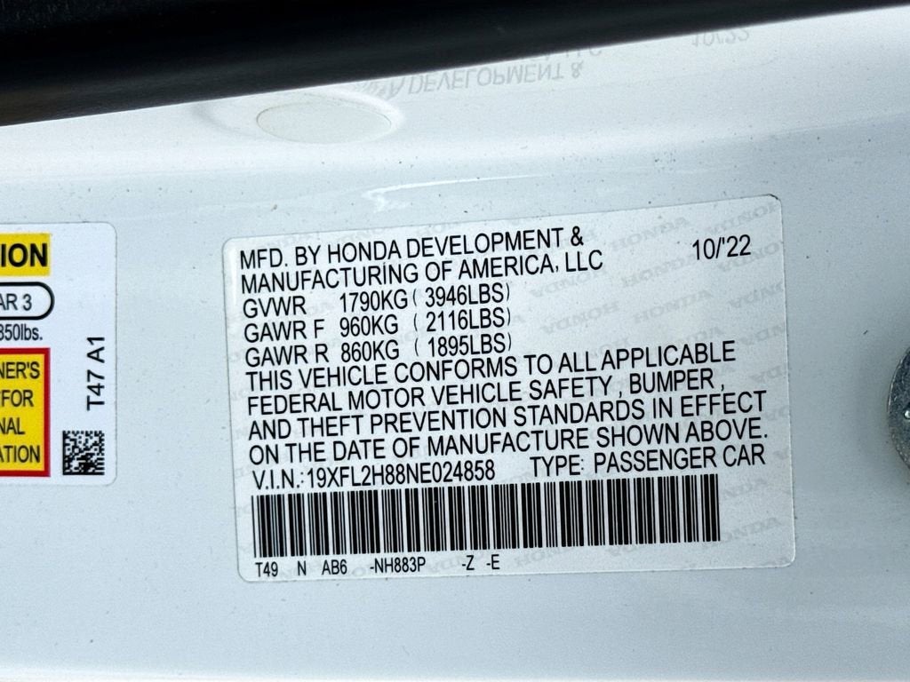 2022 Honda Civic Hatchback Sport