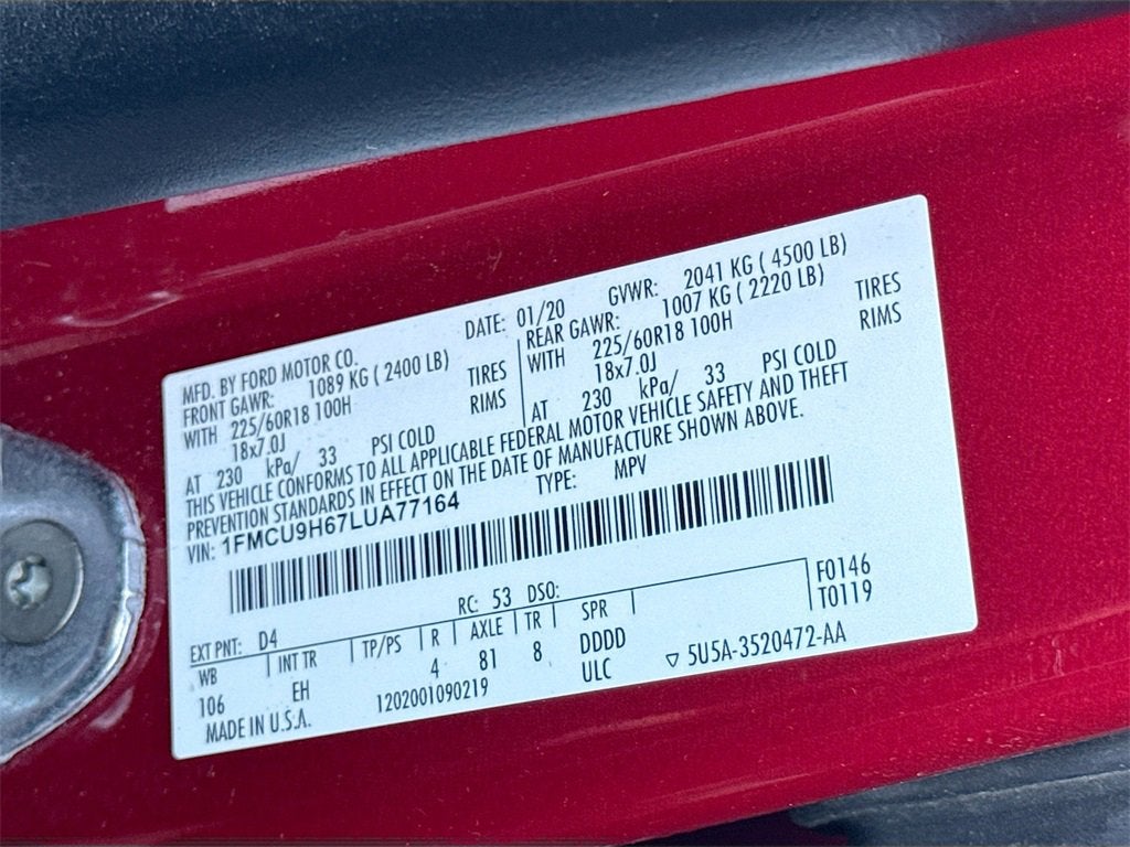 2020 Ford Escape SEL