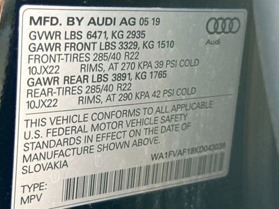 2019 Audi Q8 Prestige