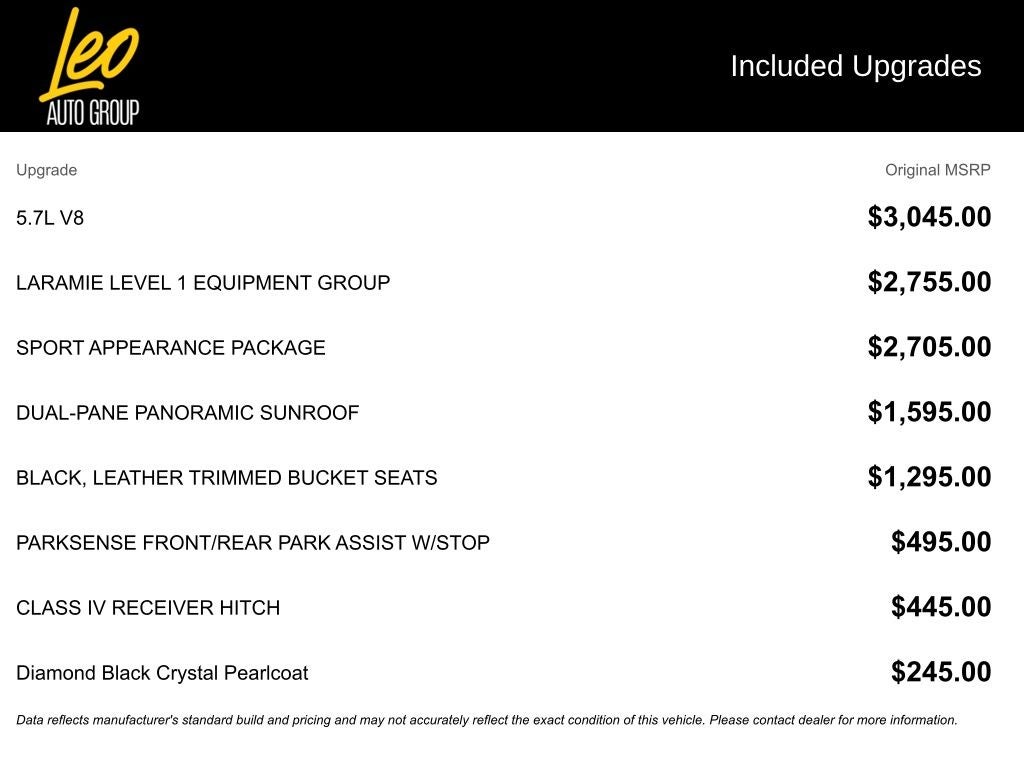 2023 RAM 1500 Laramie Crew Cab 4x4 5'7' Box