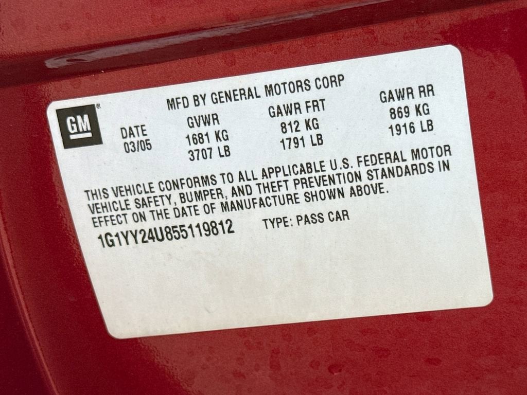 2005 Chevrolet Corvette 2dr Cpe