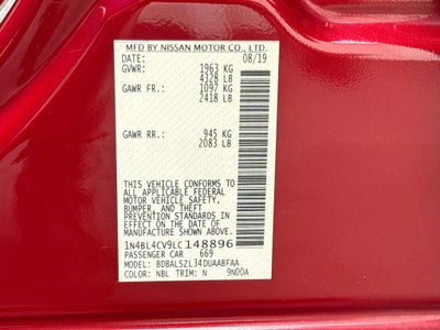 2020 Nissan Altima 2.5 SR