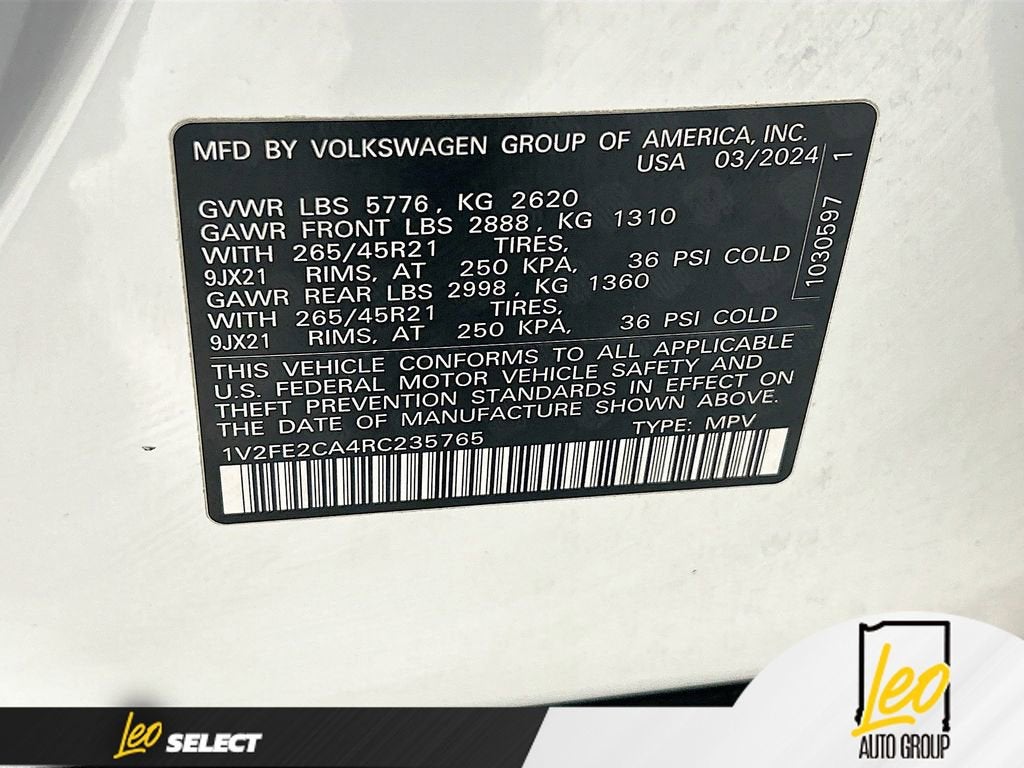 2024 Volkswagen Atlas Cross Sport 2.0T SEL Premium R-Line