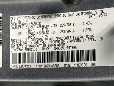2023 Toyota Tacoma 4WD SR