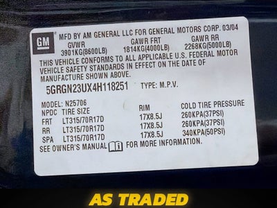 2004 HUMMER H2 4dr Wgn