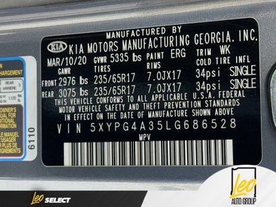 2020 Kia Sorento 2.4L LX