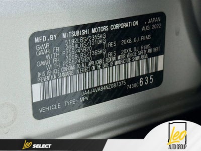 2022 Mitsubishi Outlander SEL 2.5 S-AWC