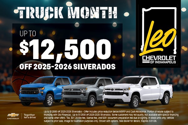 Up to $12,500 Off 2025-2026 Silverados